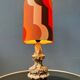 Space Age table lamp in orange ceramic West Germany Fat Lava