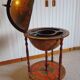 Vintage globe bar cabinet, colonial style, Italy, 1970s
