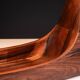 Rare executive desk lamp in solid wood