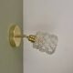 Vintage molded glass globe wall light