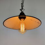 Industrial Dark Red Enamel Factory Pendant Lamp, 1960s