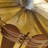 70s suspension in rattan and Scandinavian style fabrics