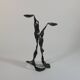 Sculptural brutalist floor candlestick made of hand-forged iron from the 1950s.