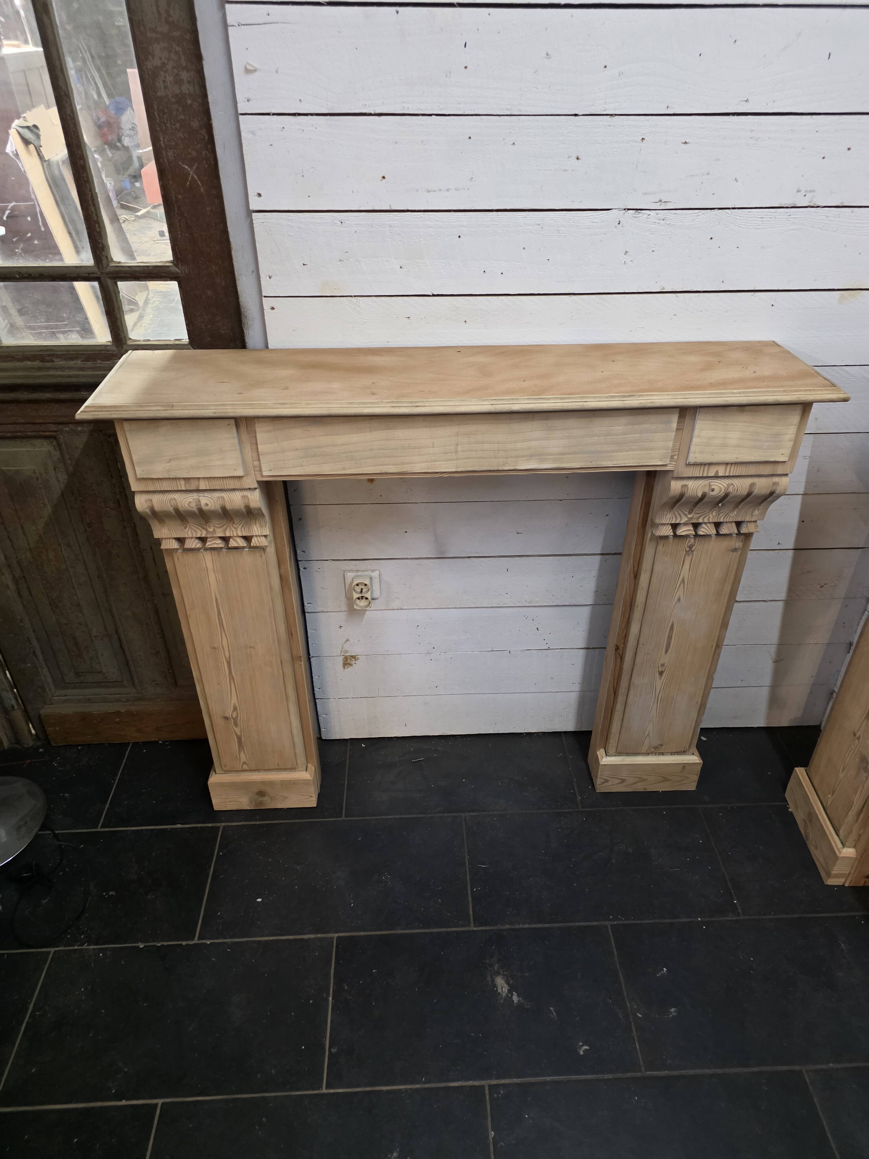Wooden fireplace