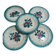 Set of 5 vintage dessert plates Faïencerie de Castres Model Fruits
