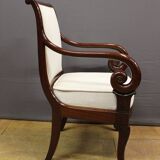 Pair Of Louis Philippe Period Armchairs With Mahogany Crosses XIX