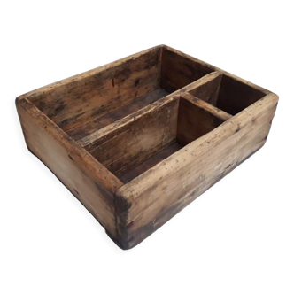Caisse bois atelier à compartiments 27x22,7cm