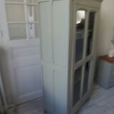 Vintage Parisian wardrobe, glass sublimated in verdigris