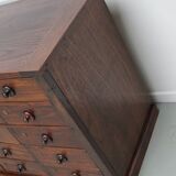 Very Large Antique Hardwood Apothecary Cabinet / Bank of Drawers, ca 1900