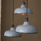 Day blinds emailed industrial lamp sky blue