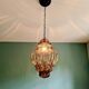 Large Venetian suspension in smoked blown Murano glass, mid-20th century.