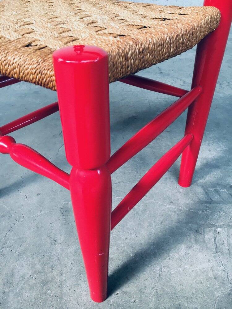 Set of Scandinavian Country Design Red Side Chairs, Sweden, 1960s