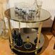 Trolley vintage round bar in brass and formica