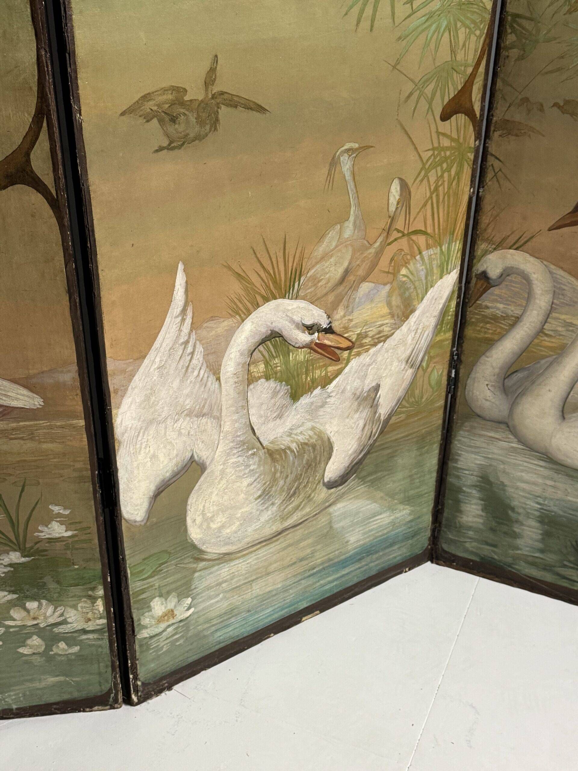 Art nouveau antique room divider
