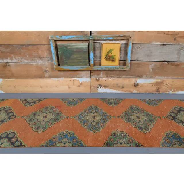 1960s vintage Turkish hand-knotted runner 82x335