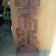 Brutalist Totem Sculpture, solid wood on base