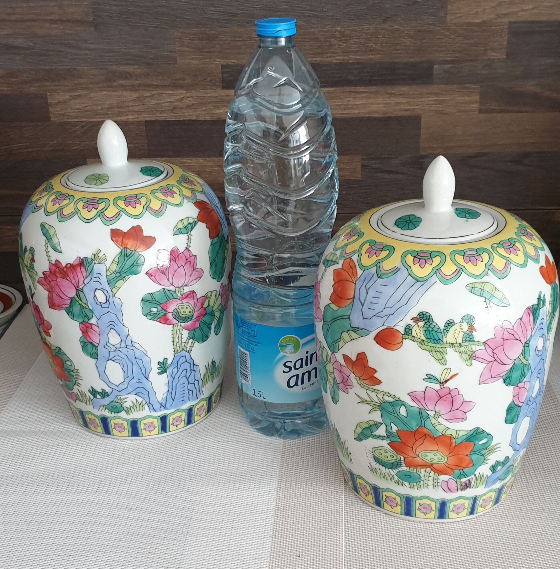 Old ginger pot chinese potiche in ceramic h.25cm