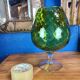 Vase vert, en verre empoli vintage