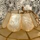 Suspension vintage nacre et laiton