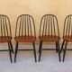 Set of 4 chairs Scandinavian by Sven Erik Fryklund for Hagafors Stolfabrik