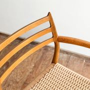 Fauteuil rare modèle 62 par Niels O. Møller en chêne, Danemark