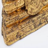 Thai Gilt Bronze Seated Earth Touching Buddha Figure, Late 19th Century