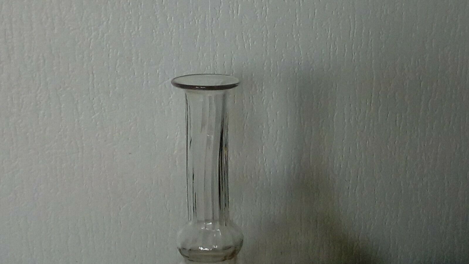 Glass carafe with enamel, enamelled fat, Art Nouveau period.
