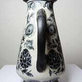 Antique Art Deco vase from 1920-40 in fine stoneware, Art Nouveau style with chinoiserie decoration.