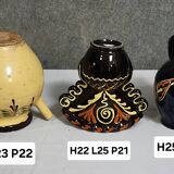 Ensemble composé de trois pièces en céramique vernissée