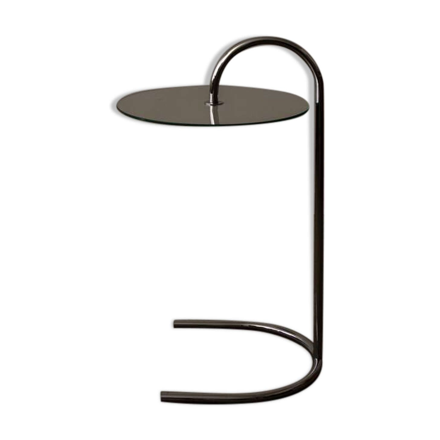 Vintage IKEA RY side table by Tord Björklund – Chrome and glass – Postmodern
