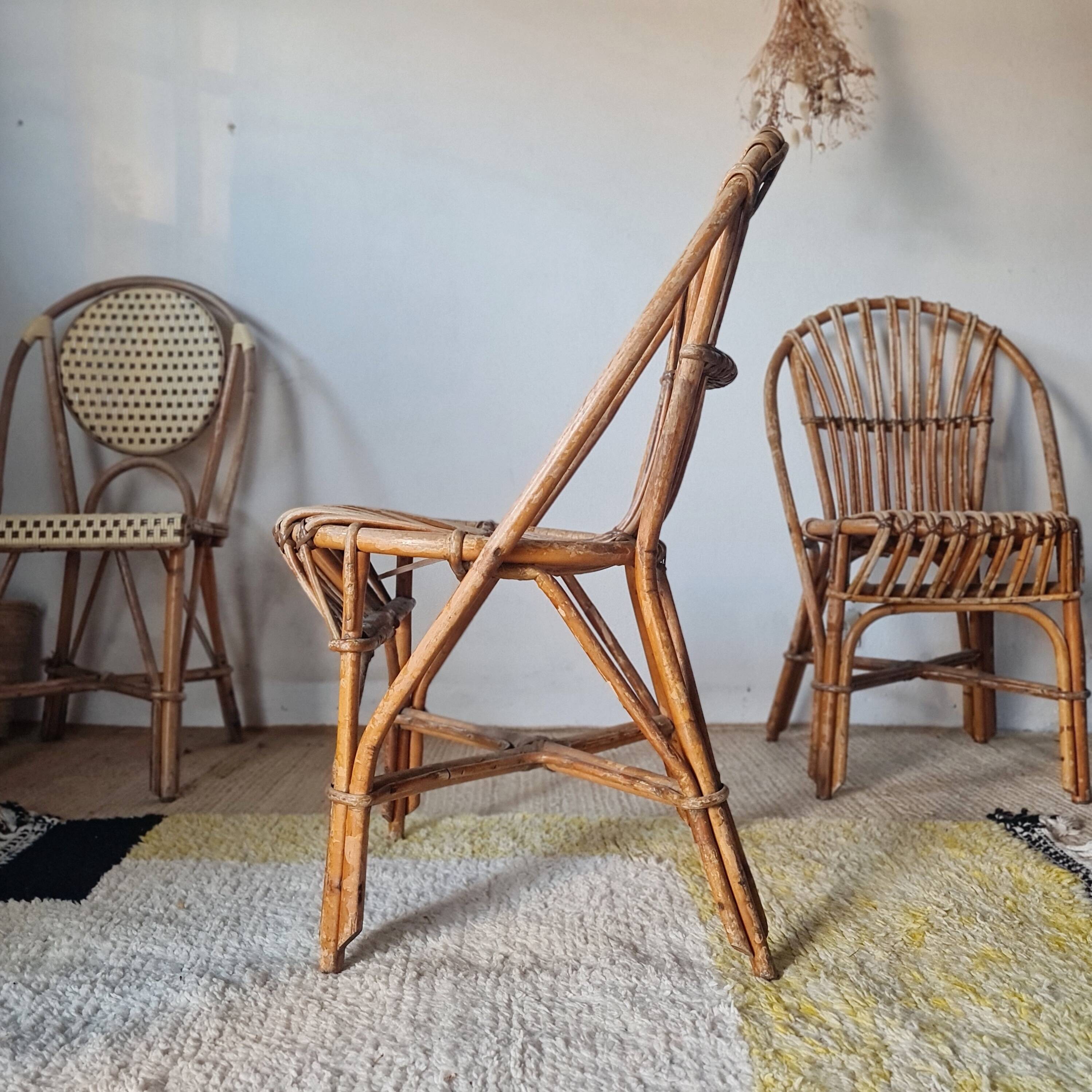 Vintage bistro chairs rattan Hardy house