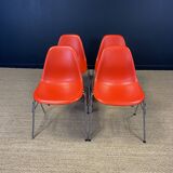 Set of 4 DSS chairs by Charles and Ray Eames for Vitra 2000s