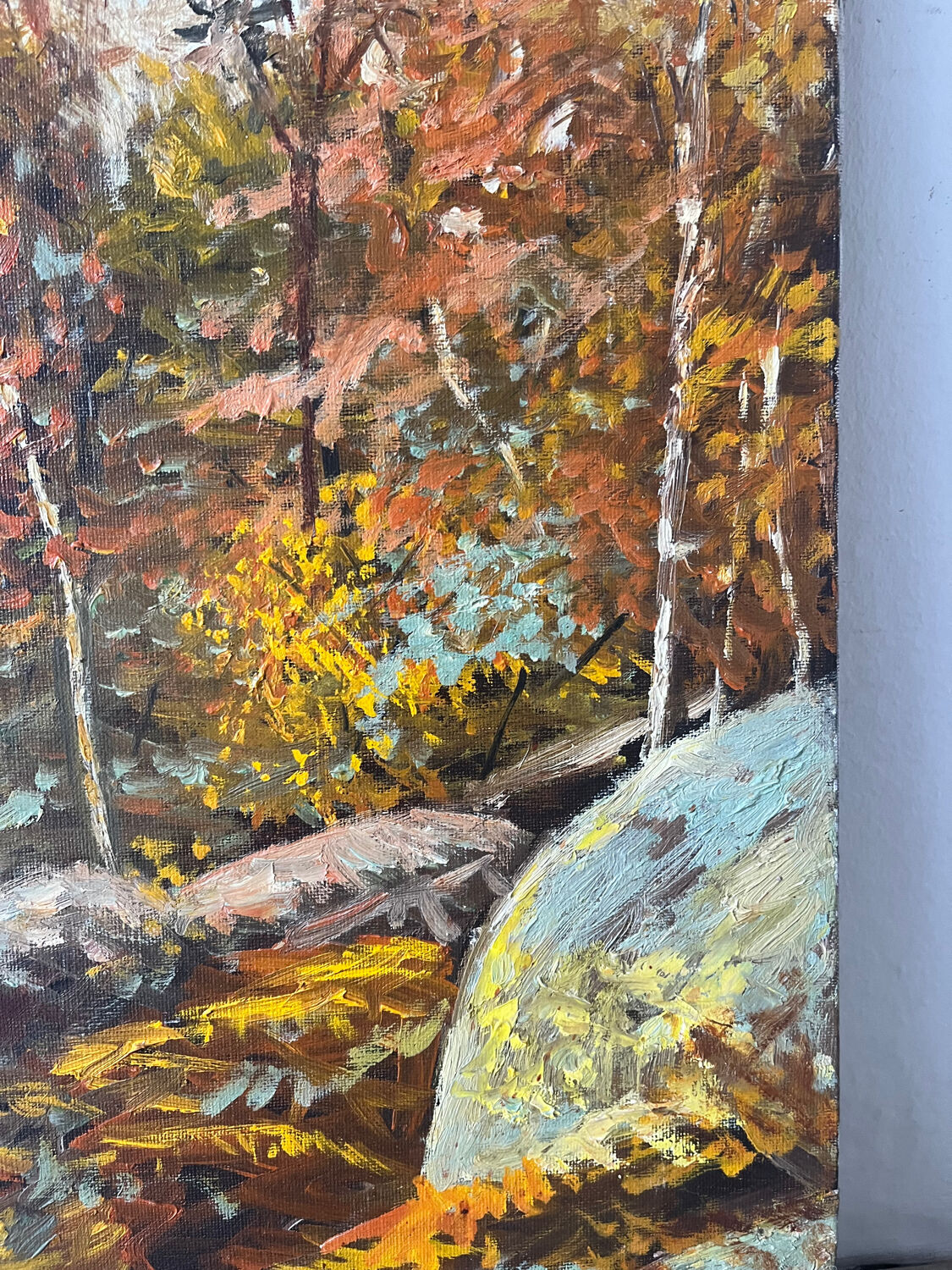 Forêt de Fontainebleau, signé R Vacher