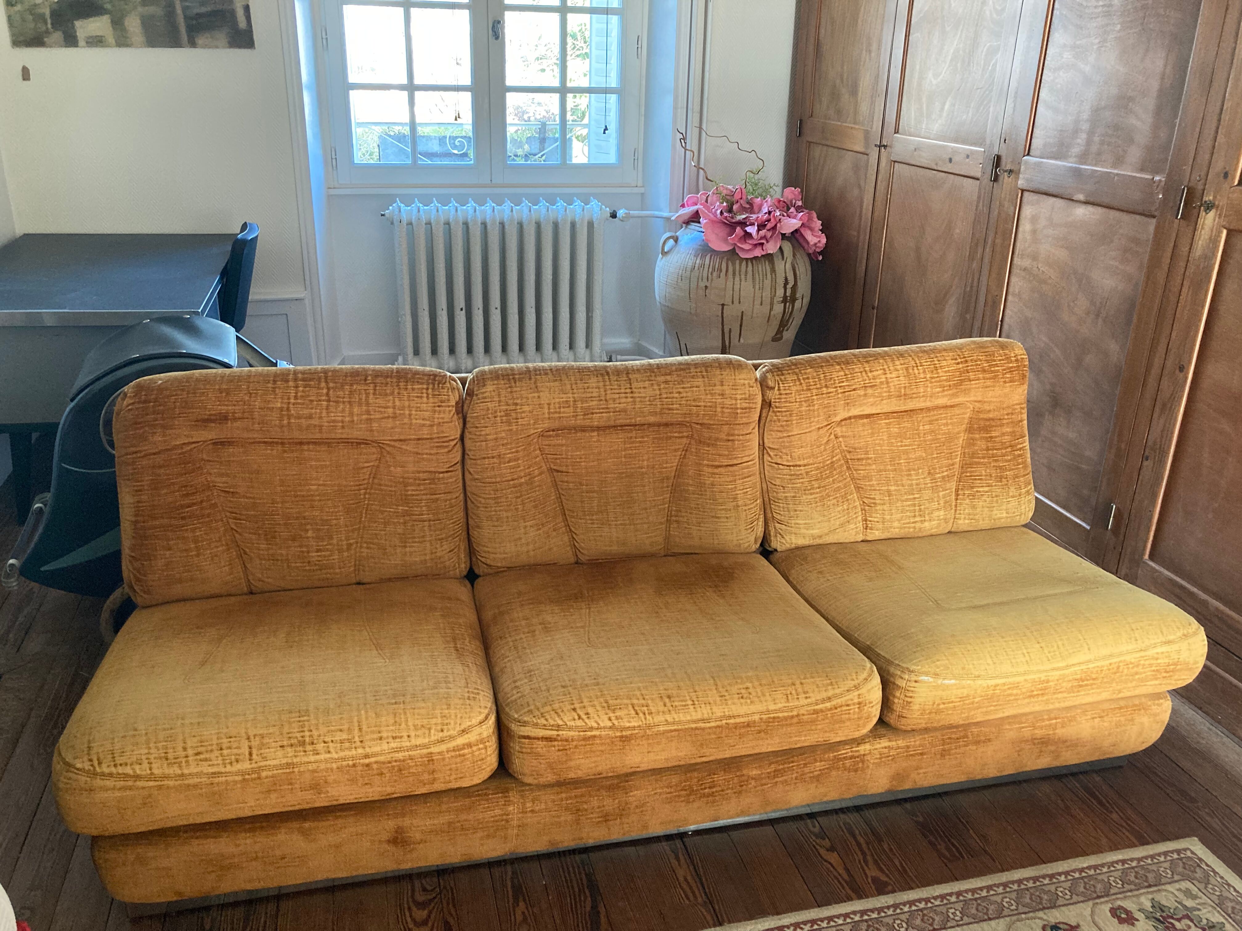 Sofa 3 places 70s