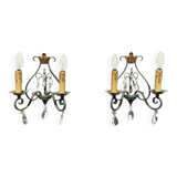 Pair of vintage neoclassical wall lights from the 50s.