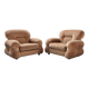 Pair of chenille armchairs 1970