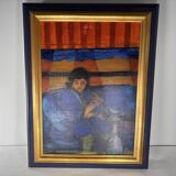 Oil painting on canvas "French Childhood" 1980