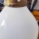 Opal glass and brass pendant light