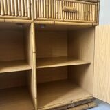 Vintage bamboo sideboard, Italy 1970