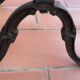 Round table marble and foot vintage cast iron