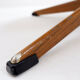 Brown leather swivel footrest with metal base - De Sede, Switzerland.