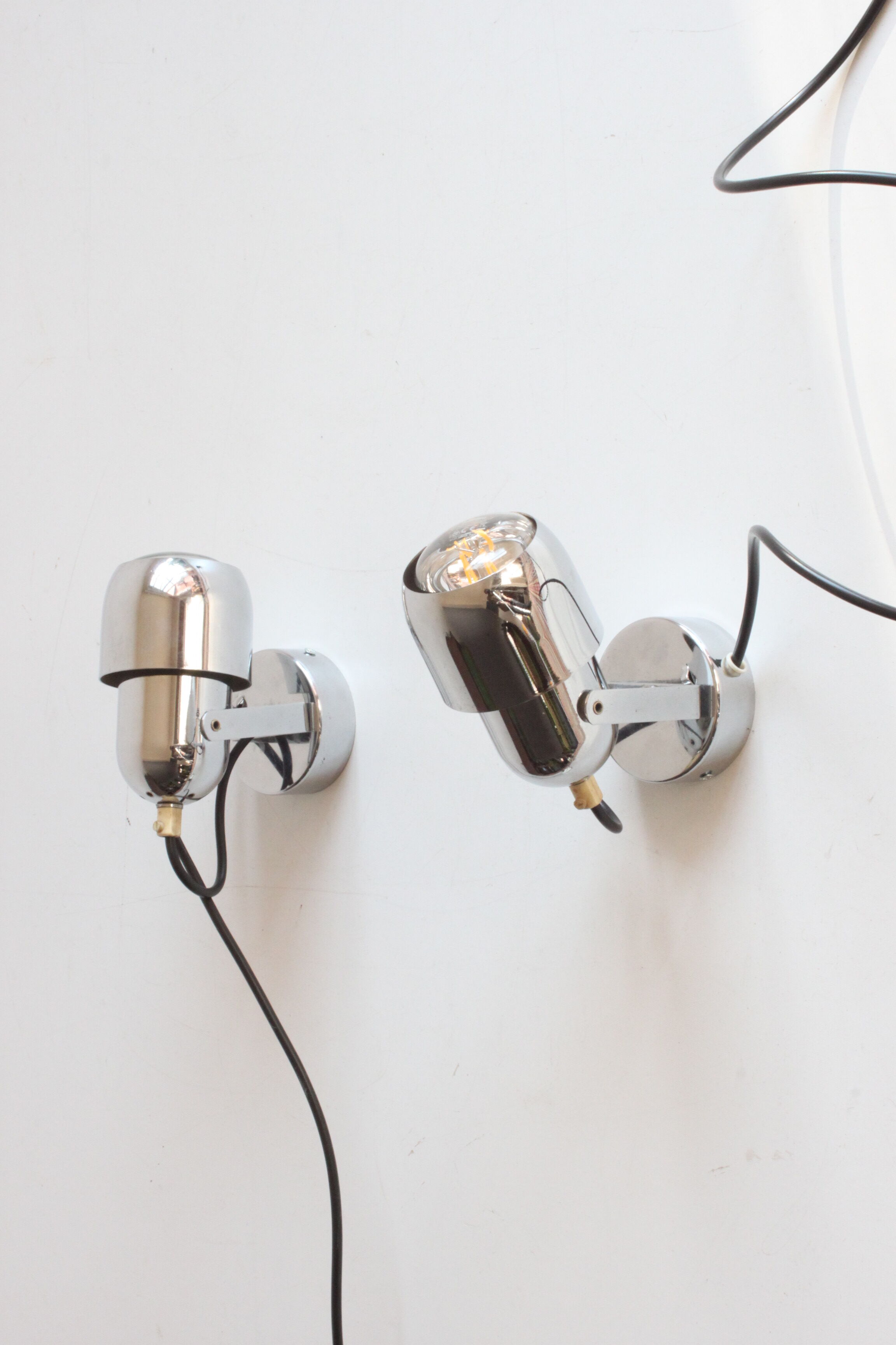 Space age chrome spotlights by Massive Belgium 1960s 70s