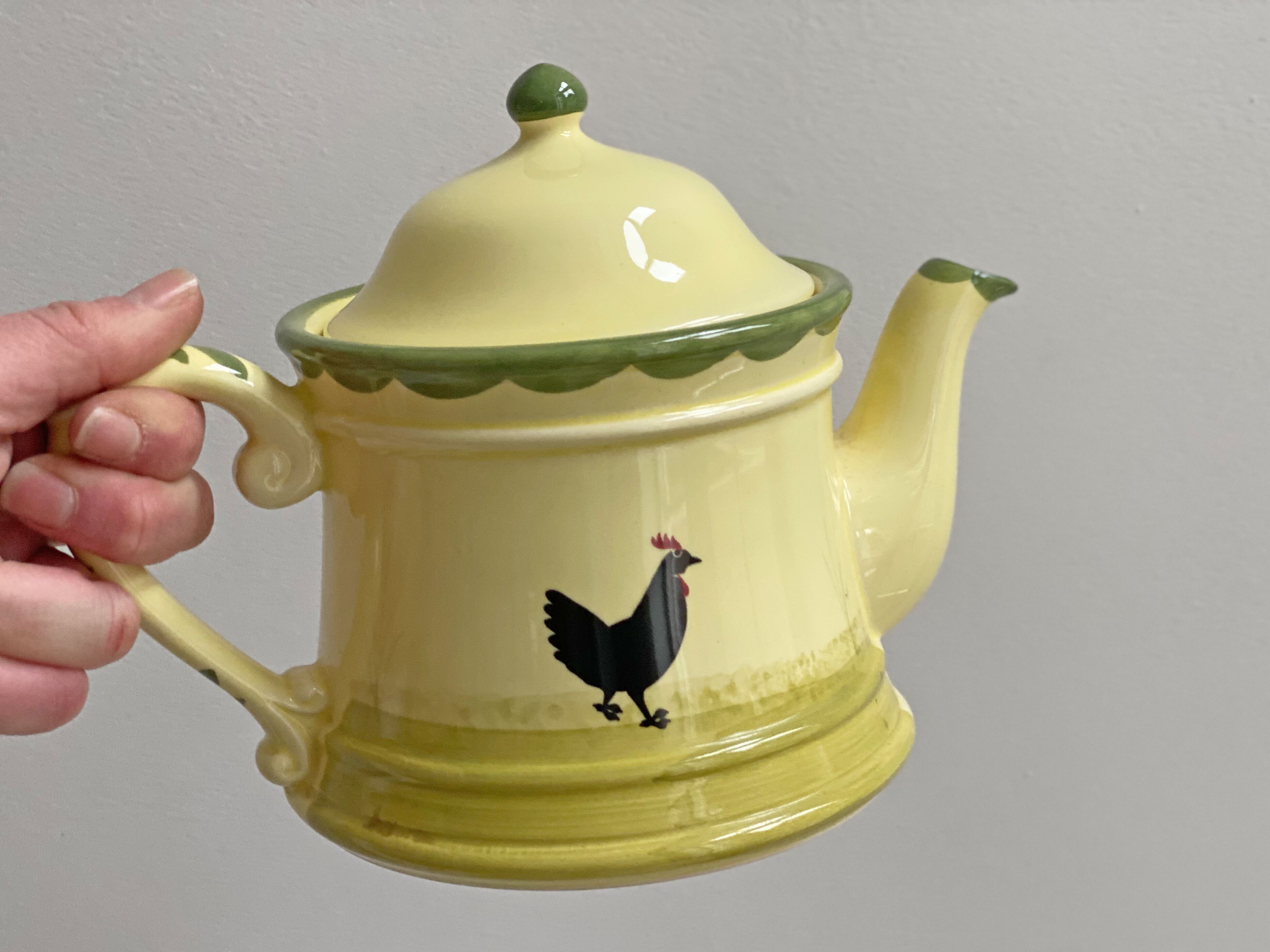 Taza Y Plato Gallo Zeller Cerámica Zell Am Harmersbach, Hecho A Mano
