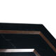 Jean-Claude Mahey lacquer and brass mirror, circa 1970