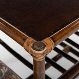 Bamboo and rattan bench