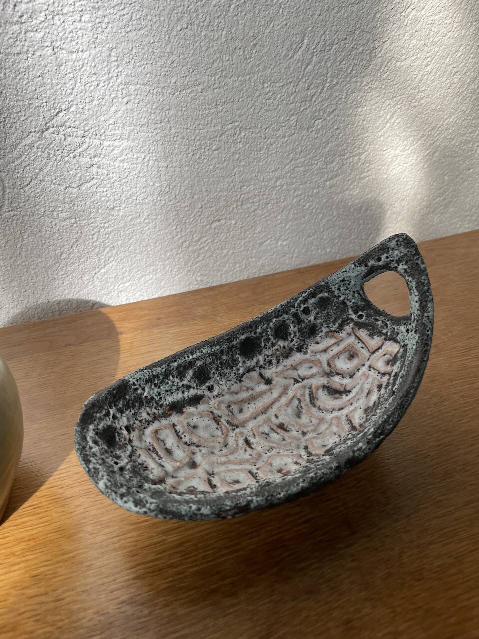 Empty ceramic pocket Fatlava Vallauris 1950