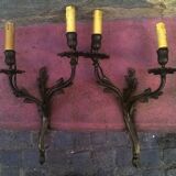 Pair of old rocailles wall light