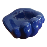 Empty hand pocket giant ceramic blue vintage