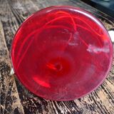 Scandinavian red blown glass lamp base