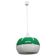 Vintage Italian green and white plastic pendant light, 1970s — Space Age modern